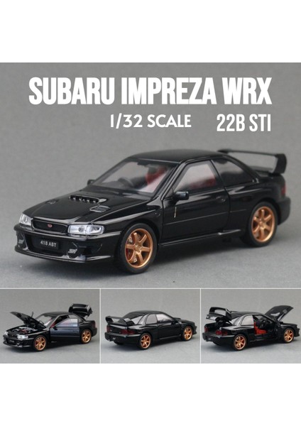 Jdm 1/32 Suu Impreza Wrx Stı Oyuncak Araba Modeli Döküm Alaşım Metal Minyatür Ses ve Işık Koleksiyonu Hediye Çocuk Erkek Çocuk (Yurt Dışından)