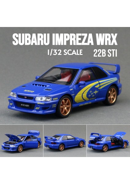 Jdm 1/32 Suu Impreza Wrx Stı Oyuncak Araba Modeli Döküm Alaşım Metal Minyatür Ses ve Işık Koleksiyonu Hediye Çocuk Erkek Çocuk (Yurt Dışından)