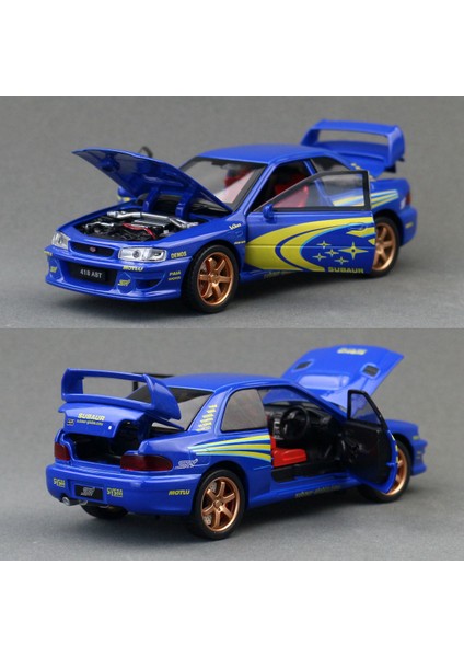 Jdm 1/32 Suu Impreza Wrx Stı Oyuncak Araba Modeli Döküm Alaşım Metal Minyatür Ses ve Işık Koleksiyonu Hediye Çocuk Erkek Çocuk (Yurt Dışından)