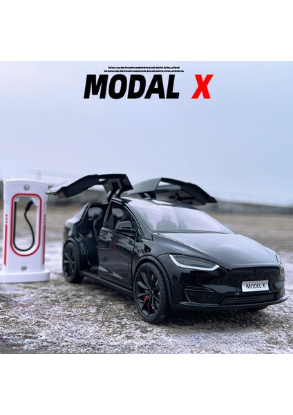 1:24 Tesla Model x Simülasyon Alaşım Araba Modeli Araç Ses ve Işık Geri Çekin Oyuncak Araba Çocuk Koleksiyonu Dekorasyon Hediye C292 (Yurt Dışından) fiyatları