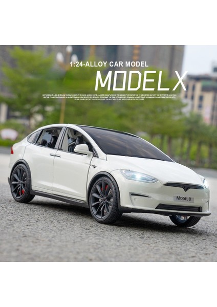 1:24 Tesla Model x Simülasyon Alaşım Araba Modeli Araç Ses ve Işık Geri Çekin Oyuncak Araba Çocuk Koleksiyonu Dekorasyon Hediye C292 (Yurt Dışından) fırsatları
