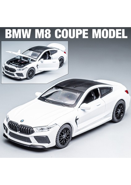 1:32 Bmw M8 Im Supercar Alaşım Pres Döküm ve Oyuncak Araçlar Metal Oyuncak Araba Modeli Ses ve Işık Koleksiyonu Çocuk Oyuncak (Yurt Dışından)