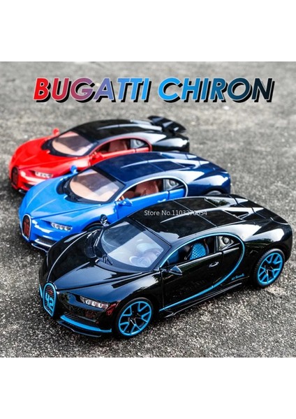 1/32 Bugatti Chiron Alaşım Spor Araba Oyuncak Modelleri Döküm Metal Minyatür Araçlar Ses Işığı ile Geri Çekin Koleksiyon Oyuncak Arabalar (Yurt Dışından) modelleri