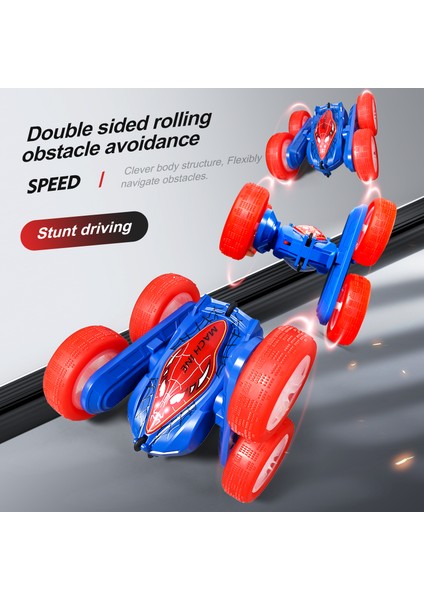 2.4gh LED Rc Arabalar 4WD Dublör Araba Oyuncak Çift Taraflı Haddeleme Sürüş Uzaktan Kumanda Oyuncak Arabalar Boys Için Doğum Günü Hediyesi (Yurt Dışından) modelleri