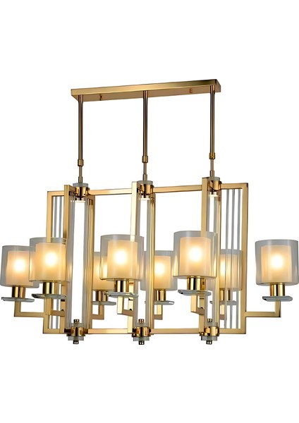 Bella 8 Kollu Gold Avize