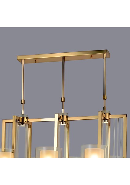 Bella 8 Kollu Gold Avize
