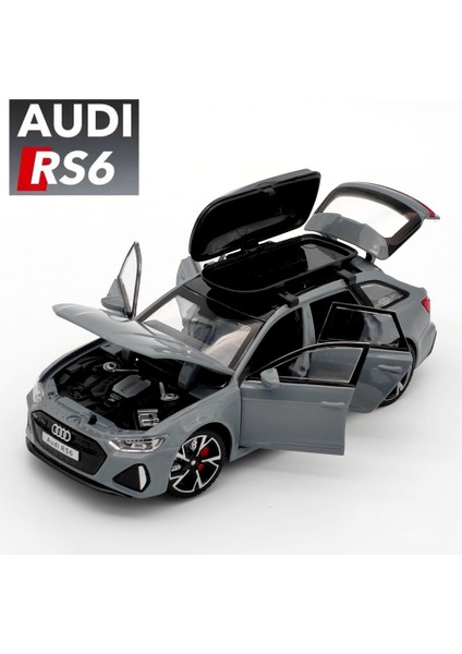 1:32 Audi Rs6 Oyuncak Araba Modeli Ses Işığı ile Kapılar Açık Alaşım Döküm Model Araç Koleksiyonu Oyuncak Çocuk Yetişkin Festivali Hediye Için (Yurt Dışından)