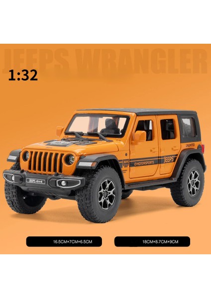 1:32 Jeep Wrangler Simülasyon Oyuncak Araçlar Modeli Ses ve Işık Amortisörler Alaşım Çocuk Oyuncakları Koleksiyonu Hediye A905 (Yurt Dışından)
