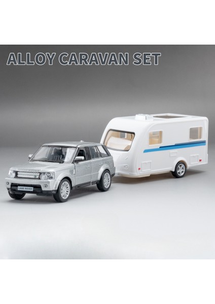 1/36 Ölçekli Land Rover Jeep Wrangler F150 Rv Römork Kamyon Model Araba Oyuncak Alaşım Döküm Kapılar Açık Karavan Seti Modelleri Çocuklar Için (Yurt Dışından)