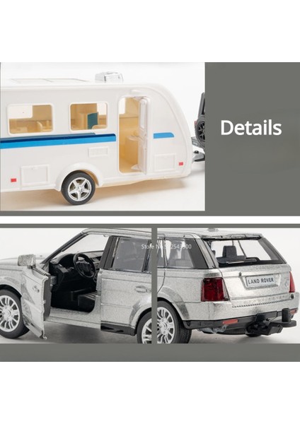 1/36 Ölçekli Land Rover Jeep Wrangler F150 Rv Römork Kamyon Model Araba Oyuncak Alaşım Döküm Kapılar Açık Karavan Seti Modelleri Çocuklar Için (Yurt Dışından)