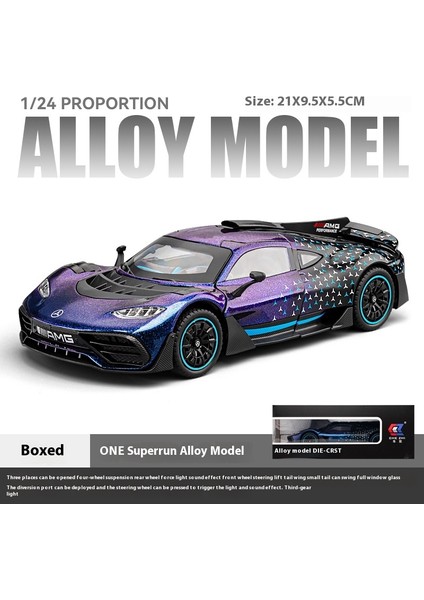 1:24 Mercedes Benz Amg One Yarış Alaşım Pres Döküm Model Araç Ses ve Işık Bilgisayar Sunucusu Dıy Süsler Moda Arkadaş Erkek Için Hediye (Yurt Dışından)