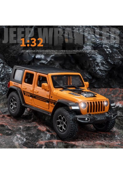 1:32 Jeep Wrangler Simülasyon Oyuncak Araçlar Modeli Ses ve Işık Amortisörler Alaşım Çocuk Oyuncakları Koleksiyonu Hediye A905 (Yurt Dışından)