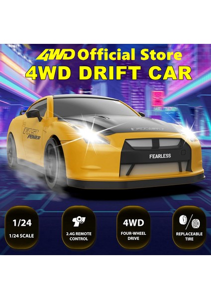 2.4g Yüksek Hızlı Drift Rc Araba 4WD Oyuncak Uzaktan Kumanda AE86 Modeli Rtr Araç Araba Rc Yarış Arabaları Oyuncak Çocuklar Için Noel Hediyeleri (Yurt Dışından)