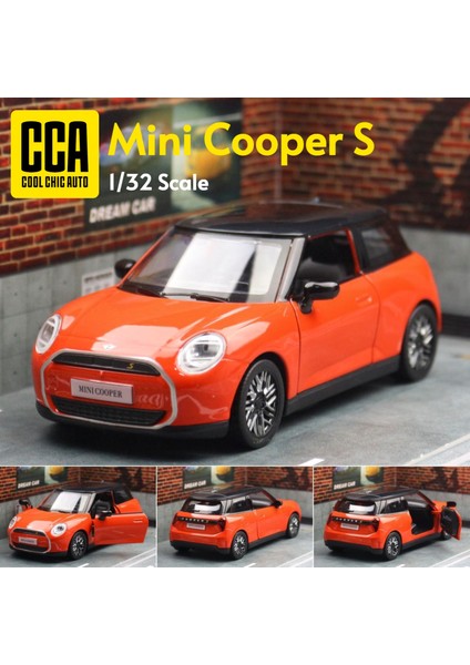 1/32 Mini Cooper S Ev Oyuncak Araba Modeli Msz Döküm Metal Minyatür Geri Çekin Ses ve Işık Koleksiyonu Hediye Erkek Çocuk Çocuklar Için (Yurt Dışından)