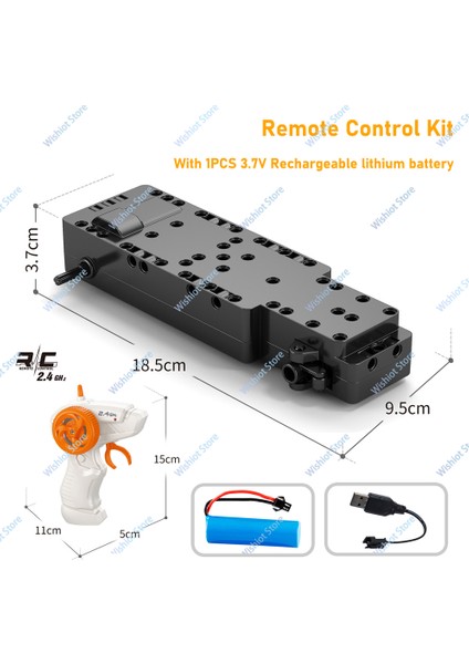 2.4g Rc Uzaktan Kumanda Araba Şasi Kiti 3.7 V Şarj Pil Gücü Motoru Moc Yapı Taşları Rc Araba Montaj Oyuncaklar Çocuk Hediye (Yurt Dışından)