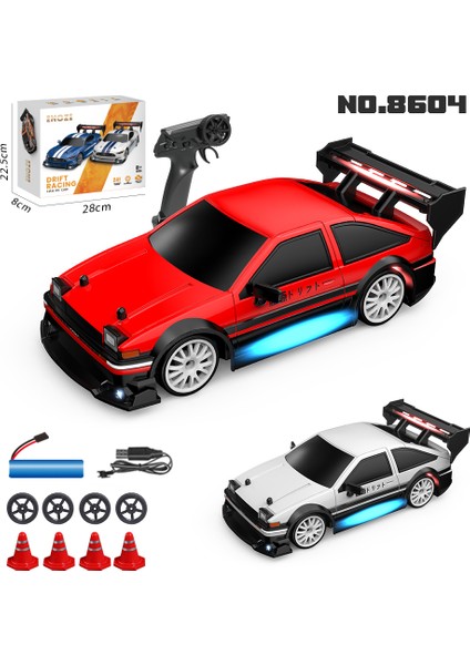 1/24 Uzaktan Kumanda Dört Tekerlekli Yüksek Hızlı Araba LED Işıkları Rc Drift Drive Yarış Aracı 30 Km/saat Çok Oyunculu Oyun Çocuk Oyuncakları (Yurt Dışından)