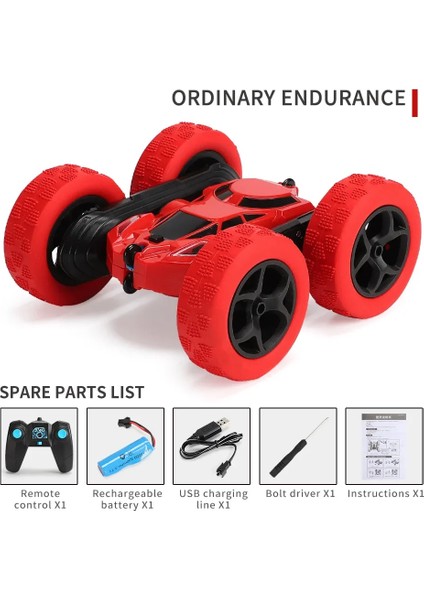 4WD 2.4g Rc Dublör Araba Radyo Uzaktan Kumanda Araba Drift Buggy Çift Taraflı 360° ° Erkek Çocuklar Için Ters Model Oyuncaklar (Yurt Dışından)