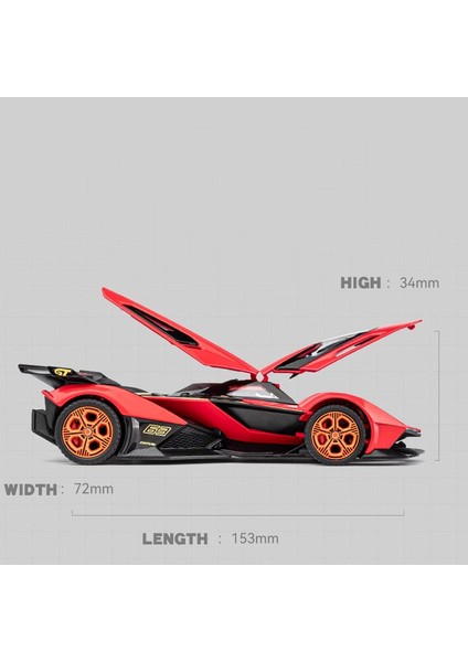 1:32 Lamborghini V12 Görüş Gt Gran Turismo Supercar Alaşım Model Araba Diecast Butik Süslemeleri Sevgilisi Için Hobi Hediye Toplamak (Yurt Dışından)