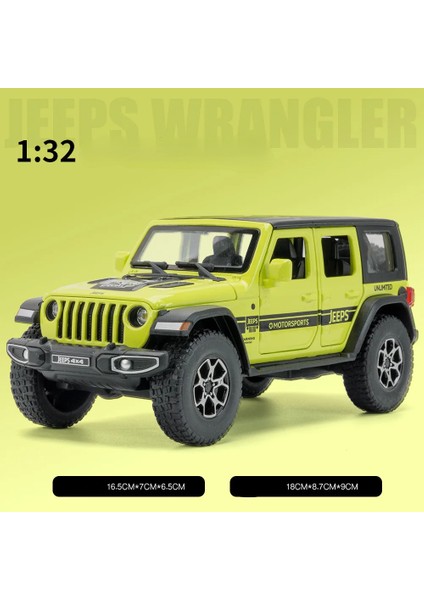 1:32 Jeep Wrangler Simülasyon Oyuncak Araçlar Modeli Ses ve Işık Amortisörler Alaşım Çocuk Oyuncakları Koleksiyonu Hediye A905 (Yurt Dışından)