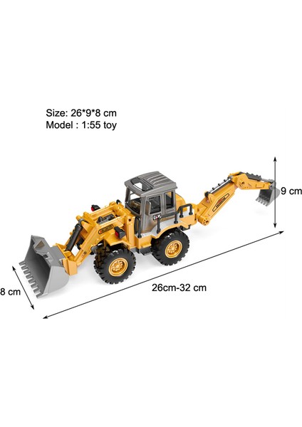 Mühendislik Döküm Kule Vinç Forklift Buldozer Ekskavatör Araç Model Oyuncaklar Boys Için Alaşım + Plastik Traktör Atalet Sürüş (Yurt Dışından)