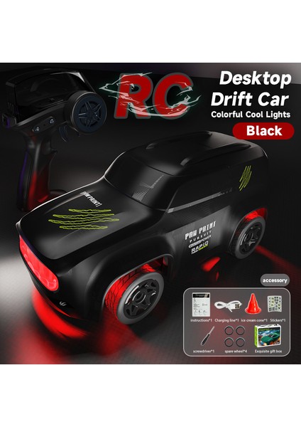 Jjrc Popüler Mini Dört Tekerlekten Çekişli Drift Araba 1/64 Yüksek Hızlı Elektrikli Rc Uzaktan Kumanda Araba Serin Aydınlatma Uzaktan Kumanda Araba Oyuncak (Yurt Dışından)