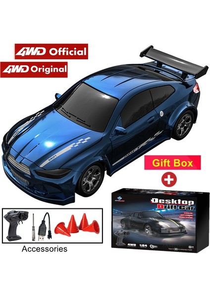 1/64 2.4g Yüksek Hızlı Drift Rc Araba 4WD Uzaktan Kumanda Araba Dört Tekerlekten Çekiş Radyo Kontrollü Mini Rtr Yarış Modeli Çocuk Oyuncak Hediye (Yurt Dışından)