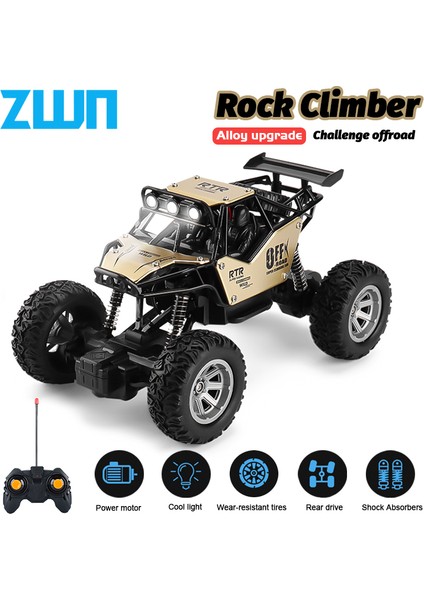 Zwn 1:20 Alaşım Rc Araba LED Işıkları ile 2.4g Radyo Uzaktan Kumanda Arabalar Buggy Off-Road Kontrol Kamyonları Erkek Oyuncakları Çocuklar Için Hediyeler (Yurt Dışından)