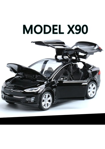 Yüksek Simülasyon 1:32 Tesla Modeli x 90 Alaşım Araba Modeli Dietoy Oyuncak Araçlar Oyuncak Arabalar Erkek Çocuk Oyuncakları Yanıp Sönen Ses Çocuk Hediyeler Geri Çekin (Yurt Dışından)