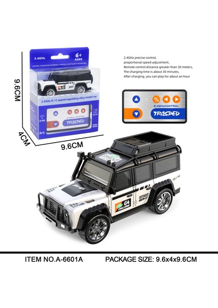 2.4g Rc Araba 1/64 Alaşım Mini Uzaktan Kumanda Off-Road Araba Modeli Işık Simülasyon Araba Modeli Uzaktan Kumanda Oyuncak Hediye (Yurt Dışından)