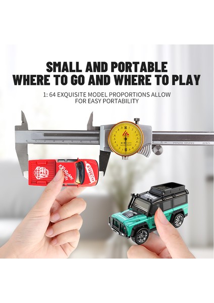 1:64 Mini Uzaktan Kumanda Araba Oyuncak Çocuklar Için 2.4ghz Off-Road Araç Alaşım Model Araba Işık Sürükle Kutusu ile Erkek Rc Oyuncak Çocuklar Hediyeler (Yurt Dışından)