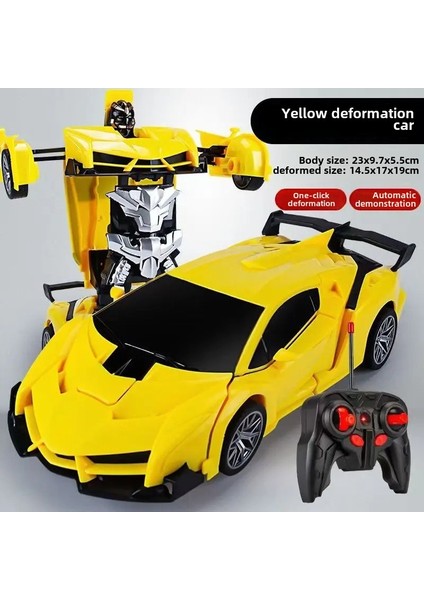 Uzaktan Kumandalı Robot Araba Modeli Boys Için Tek Dokunuşla Dönüşen Araba Yarışı Simülasyon Plastik Malzeme Çocuk Oyuncak (Yurt Dışından)