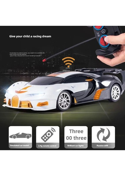 Rc Araba 2.4g 4ch Uzaktan Kumanda 1:18 LED Işık ile Spor Arabalar Yüksek Hızlı Radyo Drift Araç Yarışı Erkek Kız Oyuncak Çocuklar Için (Yurt Dışından)