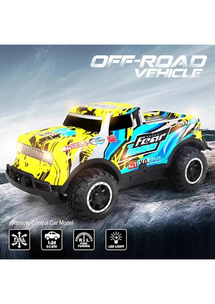 1/24 Rc Drift Off-Road Araba Yüksek Hız Göz Ştırıcı Işıklar Uzaktan Kumanda Serin Graffiti Yarış Araç 10KM/H Çocuk Oyuncakları Boy Hediye (Yurt Dışından) fiyatları