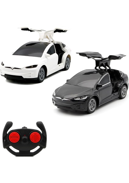 1:24 Tesla Rc Araba 4 Klı Drfit Uzaktan Kumanda Araba Işıkları ile Simülasyon Çift Kapılar Plastik Model Çocuk Oyuncak Araba Hediye (Yurt Dışından)