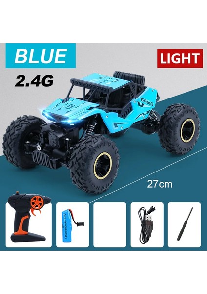 Sıcak Geniş Güç 2.4g Rc Araba Büyük Alaşım Yüksek Hızlı Off-Road Uzaktan Kumanda Araç Aydınlatma ve Şarj Edilebilir (Yurt Dışından)