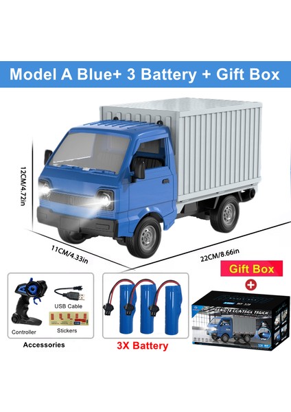 Uzaktan Kumanda Rc Araba Simülasyon Drift Tırmanma Kamyon LED Işık Kargo Yük Alma Araç Van Modeli 2.4g Radyo Çocuk Yetişkin Oyuncak (Yurt Dışından)
