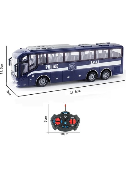 Çocuk Uzaktan Kumandalı Otobüs Simülasyon Araba Okul Otobüsü Modeli Kablosuz Uzaktan Kumandalı Çocuk Elektrikli Işık Seyahat Otobüs Oyuncak Araba (Yurt Dışından)