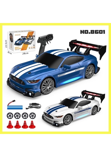 1/24 Uzaktan Kumanda Dört Tekerlekli Yüksek Hızlı Araba LED Işıkları Rc Drift Drive Yarış Aracı 30 Km/saat Çok Oyunculu Oyun Çocuk Oyuncakları (Yurt Dışından)