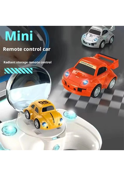 Mini Rc Arabalar 1/87 Uzaktan Kumanda Araba Depolama Araba Yarışı Drift 2.4g Kablosuz Ses ve Işık Taşınabilir Oyuncaklar Boys Çocuklar Için Hediyeler (Yurt Dışından)