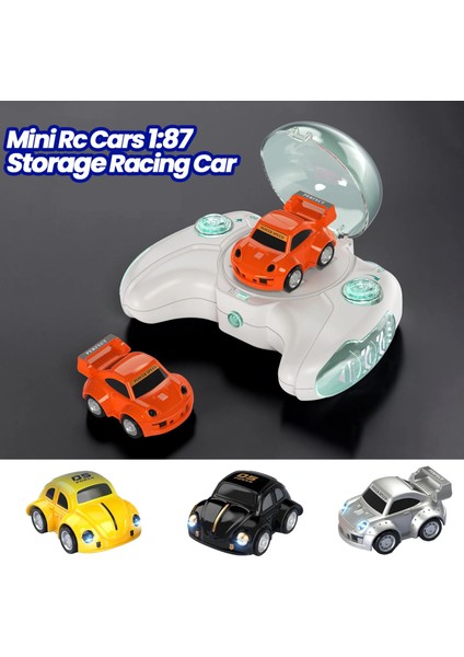 Mini Rc Arabalar 1/87 Uzaktan Kumanda Araba Depolama Araba Yarışı Drift 2.4g Kablosuz Ses ve Işık Taşınabilir Oyuncaklar Boys Çocuklar Için Hediyeler (Yurt Dışından)