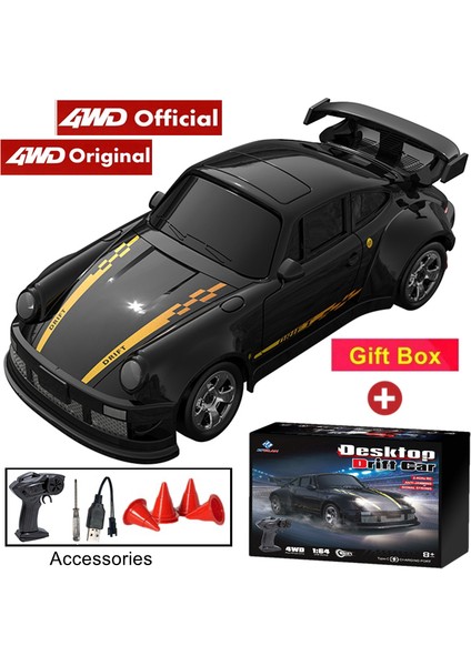 4WD 1/64 Mini Uzaktan Kumanda Drift Yarışı Yüksek Hızlı Rc Araba LED Işıkları ile Araç Modeli Oyuncak Hediye Yetişkinler Için Erkek Kız Çocuklar (Yurt Dışından)