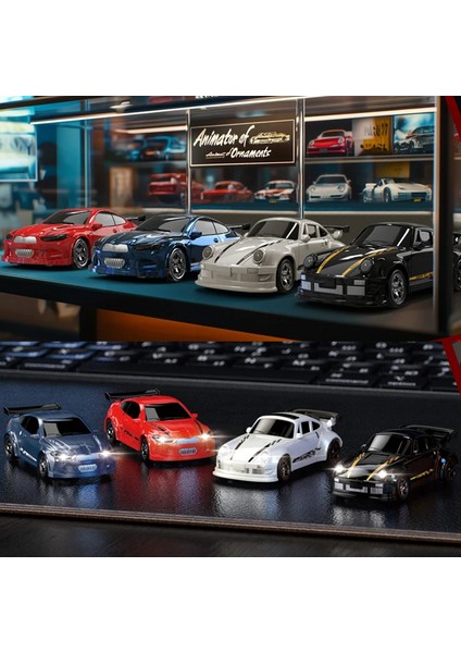 4WD 1/64 Mini Uzaktan Kumanda Drift Yarışı Yüksek Hızlı Rc Araba LED Işıkları ile Araç Modeli Oyuncak Hediye Yetişkinler Için Erkek Kız Çocuklar (Yurt Dışından)