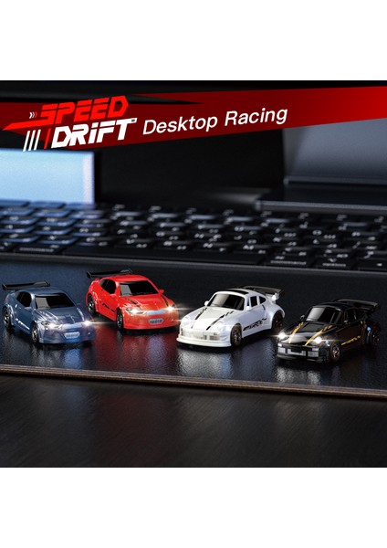 4WD 1/64 Mini Uzaktan Kumanda Drift Yarışı Yüksek Hızlı Rc Araba LED Işıkları ile Araç Modeli Oyuncak Hediye Yetişkinler Için Erkek Kız Çocuklar (Yurt Dışından)