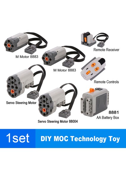 Moc Teknolojisi Yapı Taşları Güç Fonksiyonu Parçaları M/l/xl/sever Motor Dıy Parçaları Güç Grubu Pf Blokları Robot Araba Tuğla Oyuncaklar (Yurt Dışından)