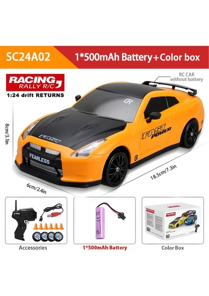 4WD Uzaktan Kumanda Araba Rc Drift 1:24 20 Km/saat Yüksek Hızlı Araç LED Işıkları ile Yarış Spor Oyuncak Yetişkinler Için Erkek Kız Çocuklar Hediyeler (Yurt Dışından)