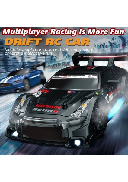 4WD Uzaktan Kumanda Araba Rc Drift 1:24 20 Km/saat Yüksek Hızlı Araç LED Işıkları ile Yarış Spor Oyuncak Yetişkinler Için Erkek Kız Çocuklar Hediyeler (Yurt Dışından)
