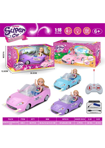 2024 Yeni Rc Araba 1:16 Uzaktan Kumanda Bebek Cabrio Spor Araba Pembe Parti Kız Oyuncakları Çocuklar Için Şarj Edilebilir Pil Kız Oyuncak (Yurt Dışından)