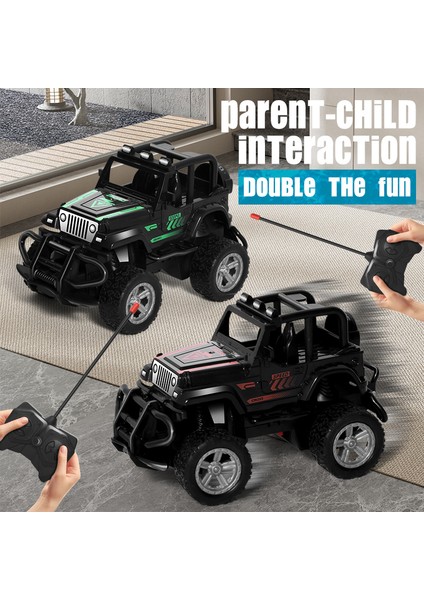 Uzaktan Kumanda Siyah Suv Dört Yönlü Uzaktan Kumanda Oyuncak Siyah Jeep Suv Modeli Ebeveyn-Çocuk Doğum Günü Hediyesi Oyuncak Araba (Yurt Dışından)