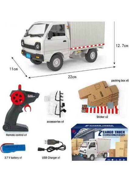 1:16 Wpl D12 Uzaktan Kumanda Elektrikli Oyuncaklar Rc Araba Wuling Hongguang Simülasyon Drift Tırmanma Kamyon Modeli Çocuklar Için LED Işık Kargo (Yurt Dışından)