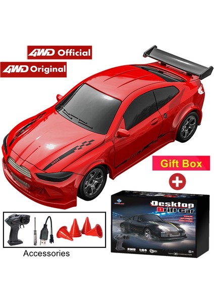 1/64 2.4g Yüksek Hızlı Drift Rc Araba 4WD Uzaktan Kumanda Araba Dört Tekerlekten Çekiş Radyo Kontrollü Mini Rtr Yarış Modeli Çocuk Oyuncak Hediye (Yurt Dışından)